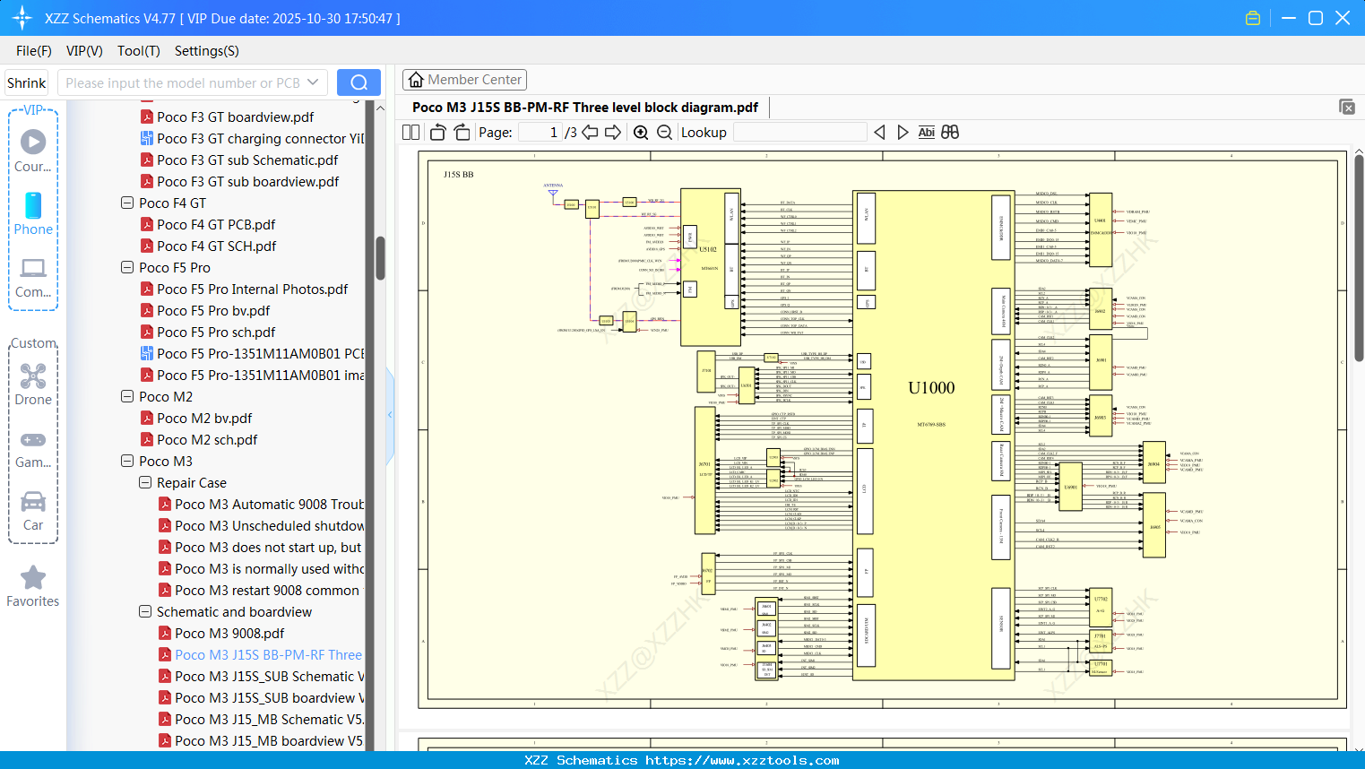Xiaomi Poco M3 J15S BB-PM-RF Three Level Block Diagram